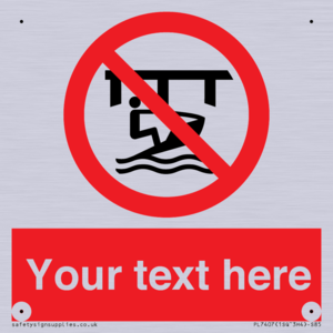 Custom Do not use watercraft in the vicinity of piers